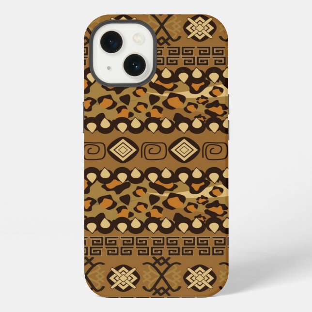 Afrikanisches Gepardfellmuster 2 iPhone Hülle (Rückseite)