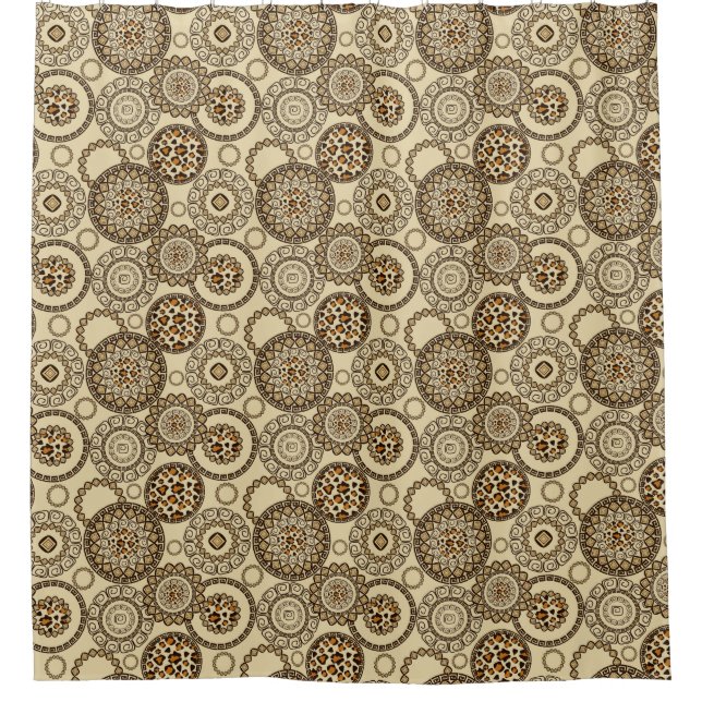 Afrikanisches Gepardhautmuster 3 Duschvorhang (Vorderseite)