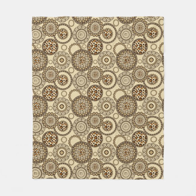 Afrikanisches Gepardhautmuster 3 Fleecedecke (Vorderseite)