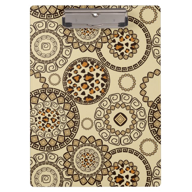 Afrikanisches Gepardhautmuster 3 Klemmbrett (Vorderseite)