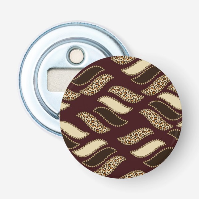 Afrikanisches Gepardhautmuster Flaschenöffner (Vorderseite)