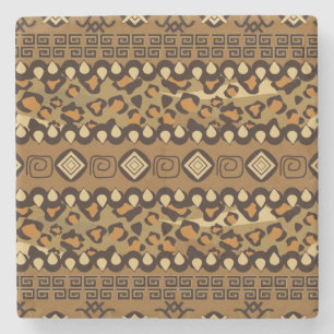 Afrikanisches Gepardhautmuster Steinuntersetzer