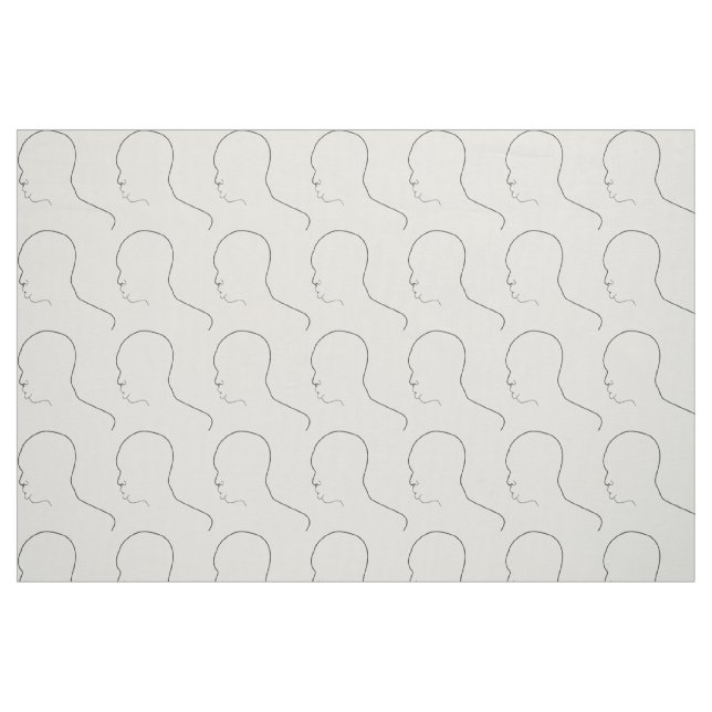 Afrikanisches Gesicht Stoff (Fat Quarter (45,7 x 55,9 cm))