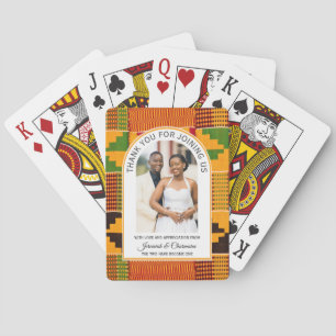 Afrikanisches ghanaisches Kente HOCHZEIT Gastgesch Spielkarten