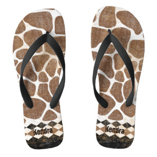 Afrikanisches Giraffen-Muster Flip Flops