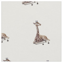Afrikanisches Giraffen-Tier-Baumwollgewebe Stoff