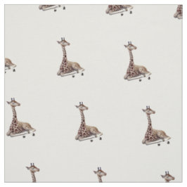 Afrikanisches Giraffen-Tier-Baumwollgewebe Stoff