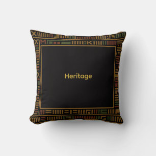 Afrikanisches Gold Kente Pattern Throw Kissen