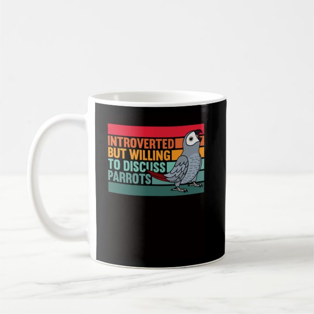 Afrikanisches Grau, eingeführt, aber Papageien Kaffeetasse (Links)