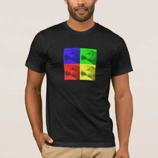 Afrikanisches Grau-Pop-Kunst-Dunkelheits-T - Shirt