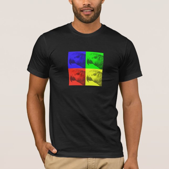 Afrikanisches Grau-Pop-Kunst-Dunkelheits-T - Shirt (Vorderseite)