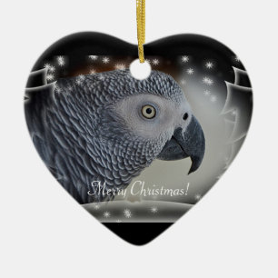 Afrikanisches Grausnowy-Weihnachten Keramik Ornament
