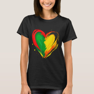 Afrikanisches Herz Schwarze Geschichte Monat Afroa T-Shirt