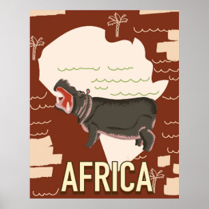 Afrikanisches Hippie-Reiseplakat Poster