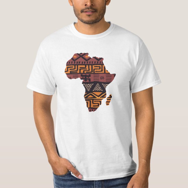 Afrikanisches Kartenmuster - Afrika T-Shirt (Vorderseite)