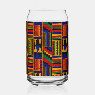 Afrikanisches Kente-Stoffmuster im Stil Dosenglas