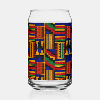 Afrikanisches Kente-Stoffmuster im Stil Dosenglas