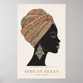 Afrikanisches Königinposter - Boho Afrikanische Fr Poster