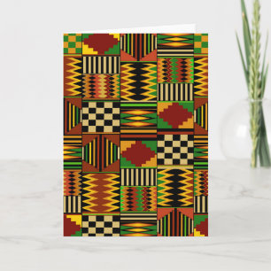 Afrikanisches königliches Kente-Stoffdesign Karte