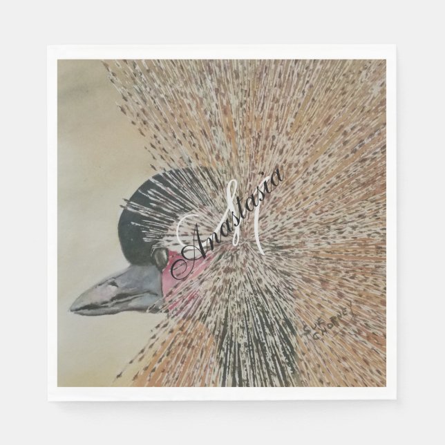 AFRIKANISCHES KREBS-MONOGRAMM-PARTY SERVIETTE (Vorderseite)