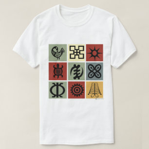Afrikanisches Kulturerbe Symbole "Adinkra" T - Shi T-Shirt