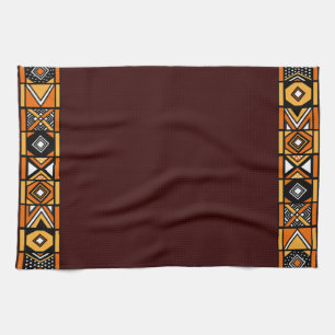 Afrikanisches Kunst-Geschirrtuch Browns Geschirrtuch