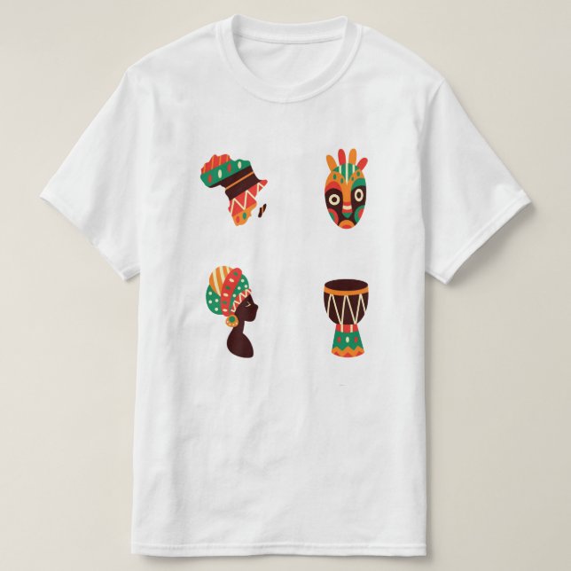 Afrikanisches Kunst Herren T-Shirt (Design vorne)