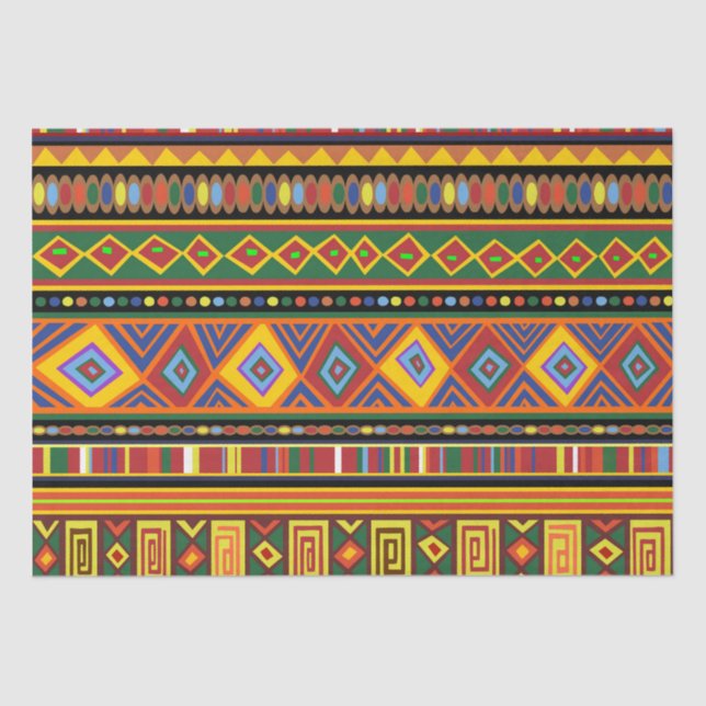 Afrikanisches Kunstmuster Seidenpapier (Vorderseite)