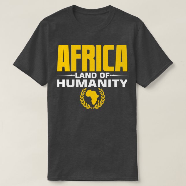 Afrikanisches Land der Menschheit - Afrika-Karte T-Shirt (Design vorne)