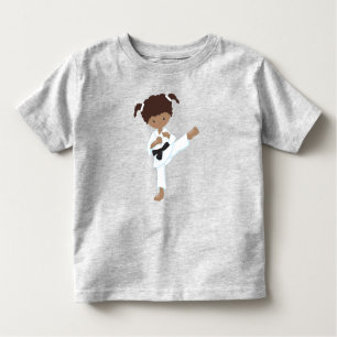 Afrikanisches Mädchen, Karate Girl, Schwarzer Gürt Kleinkind T-shirt