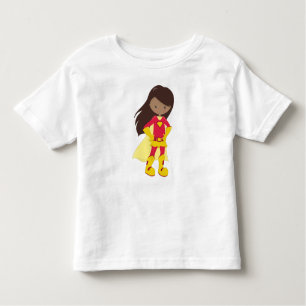 Afrikanisches Mädchen, Superhero Girl, Rotes Kostü Kleinkind T-shirt