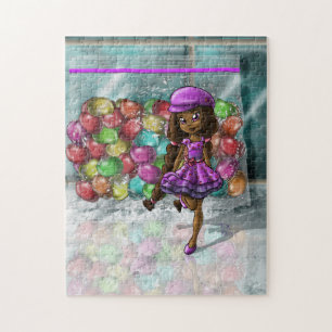 Afrikanisches Mädchen und Jellybeans Puzzle