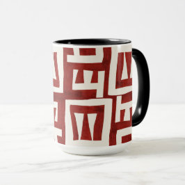 Afrikanisches Map Stammdesign Tasse