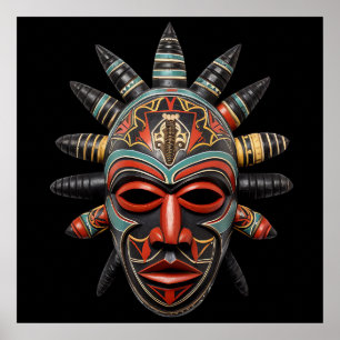 Afrikanisches Maskenposter Poster