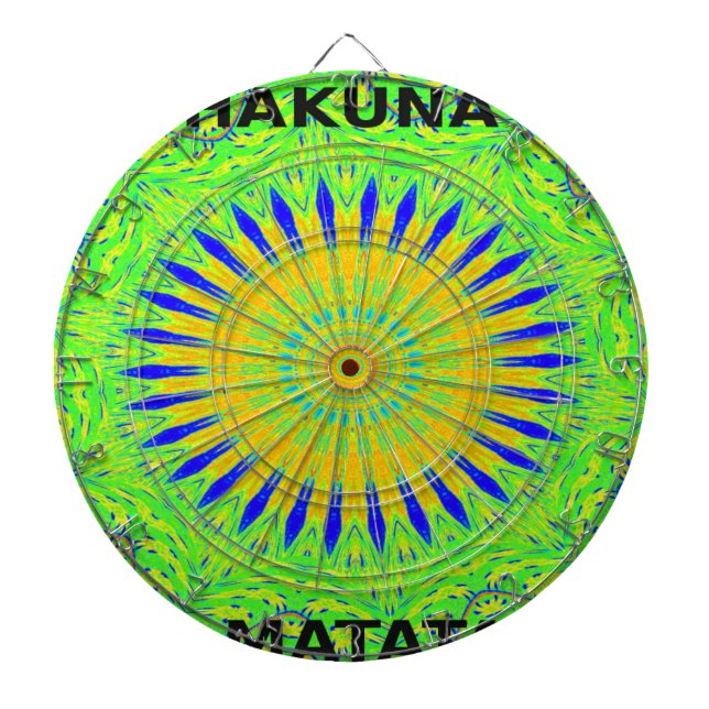 Afrikanisches Motiv-Design in der Printwerbung für Dartscheibe (vorne)