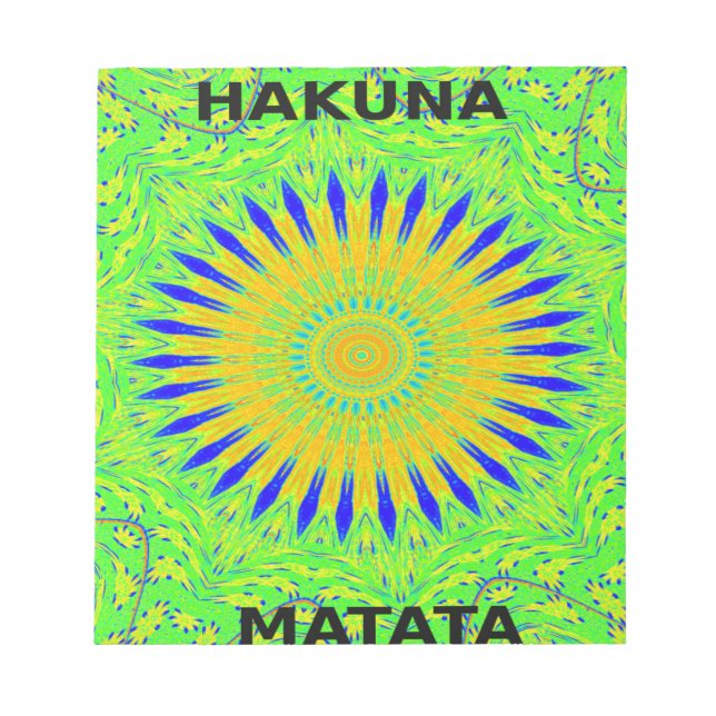 Afrikanisches Motiv-Design in der Printwerbung für Notizblock (Vorderseite)