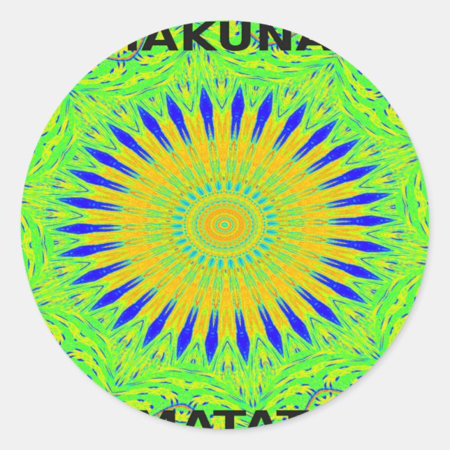 Afrikanisches Motiv-Design in der Printwerbung für Runder Aufkleber (Vorderseite)