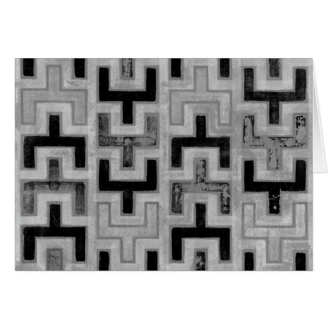 Afrikanisches Mudcloth Textil mit geometrischen Mu (Vorderseite (Horizontal))