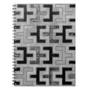 Afrikanisches Mudcloth Textil mit geometrischen Mu Notizblock