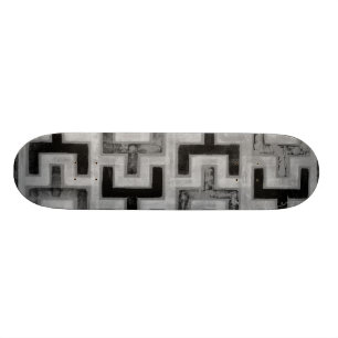 Afrikanisches Mudcloth Textil mit geometrischen Mu Skateboard