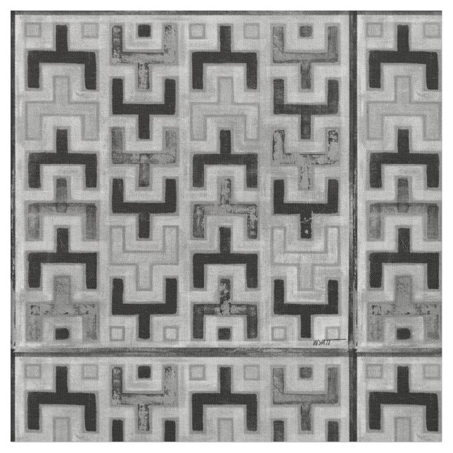 Afrikanisches Mudcloth Textil mit geometrischen Mu Stoff (Nahaufnahme)