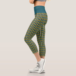 Afrikanisches Muster Ethno Africa Print Geometrie  Capri Leggings