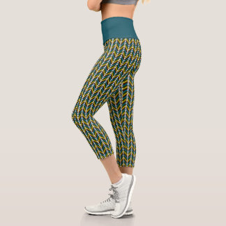 Afrikanisches Muster Ethno Africa Print Geometrie  Capri Leggings