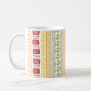 Afrikanisches Muster Frische Farben Kleidung Kunst Kaffeetasse