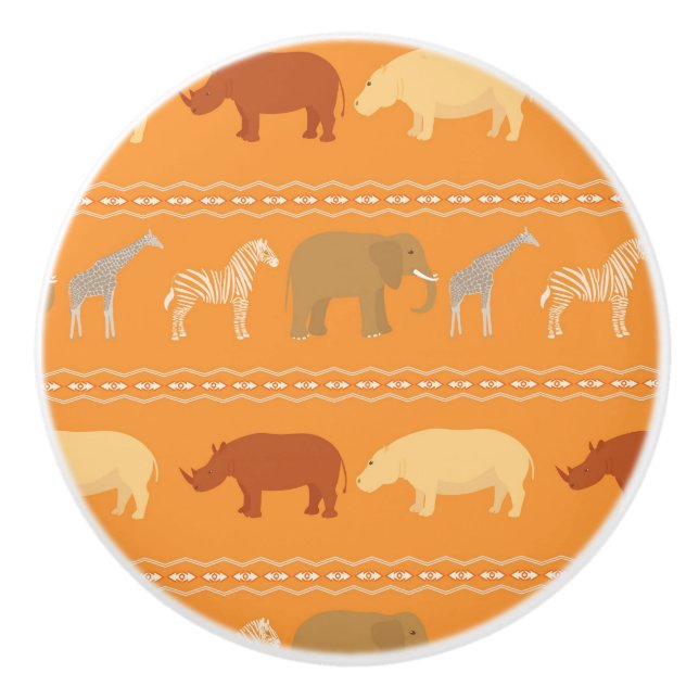 Afrikanisches Muster Keramikknauf (Vorderseite)