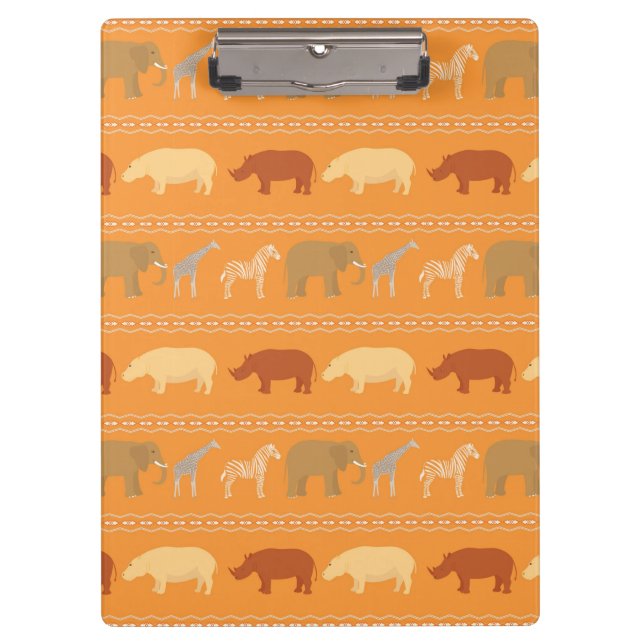 Afrikanisches Muster Klemmbrett (Vorderseite)