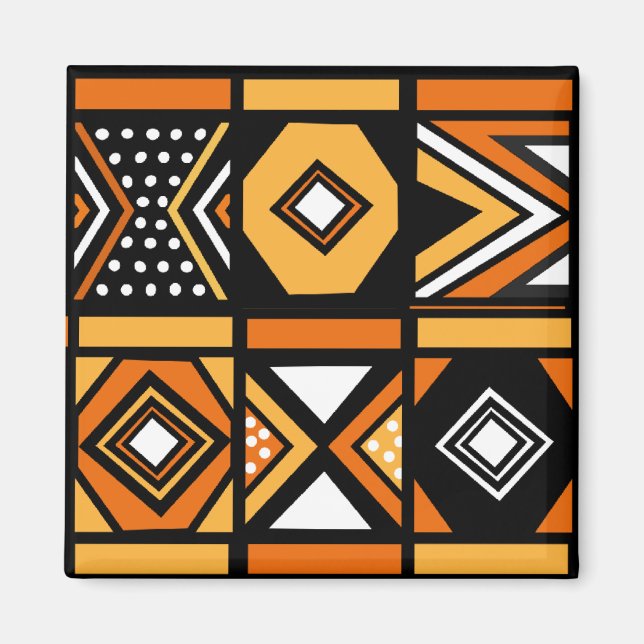 afrikanisches Muster Magnet (Vorne)