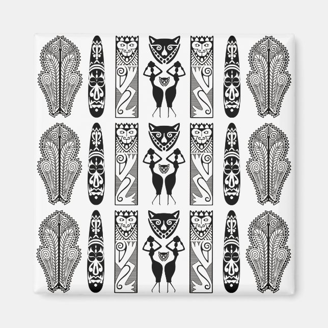 Afrikanisches Muster Magnet (Vorne)