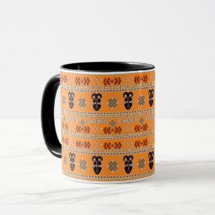afrikanisches Muster mit Simbols. Tasse