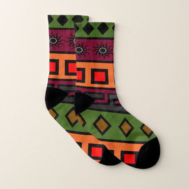 Afrikanisches Muster Socken (Paar)
